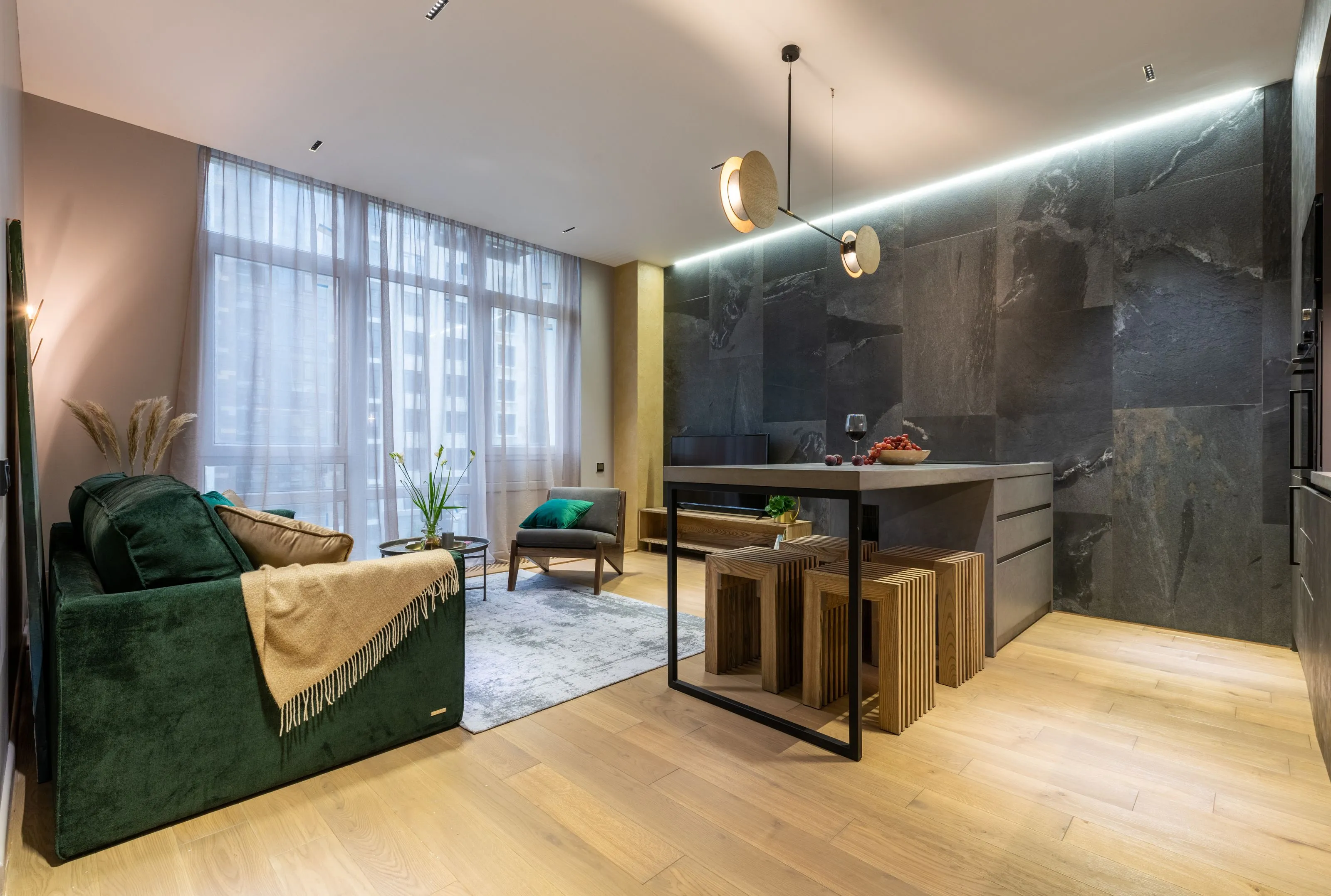 Apartament Nokturn — realizacja wnętrza, Kraków