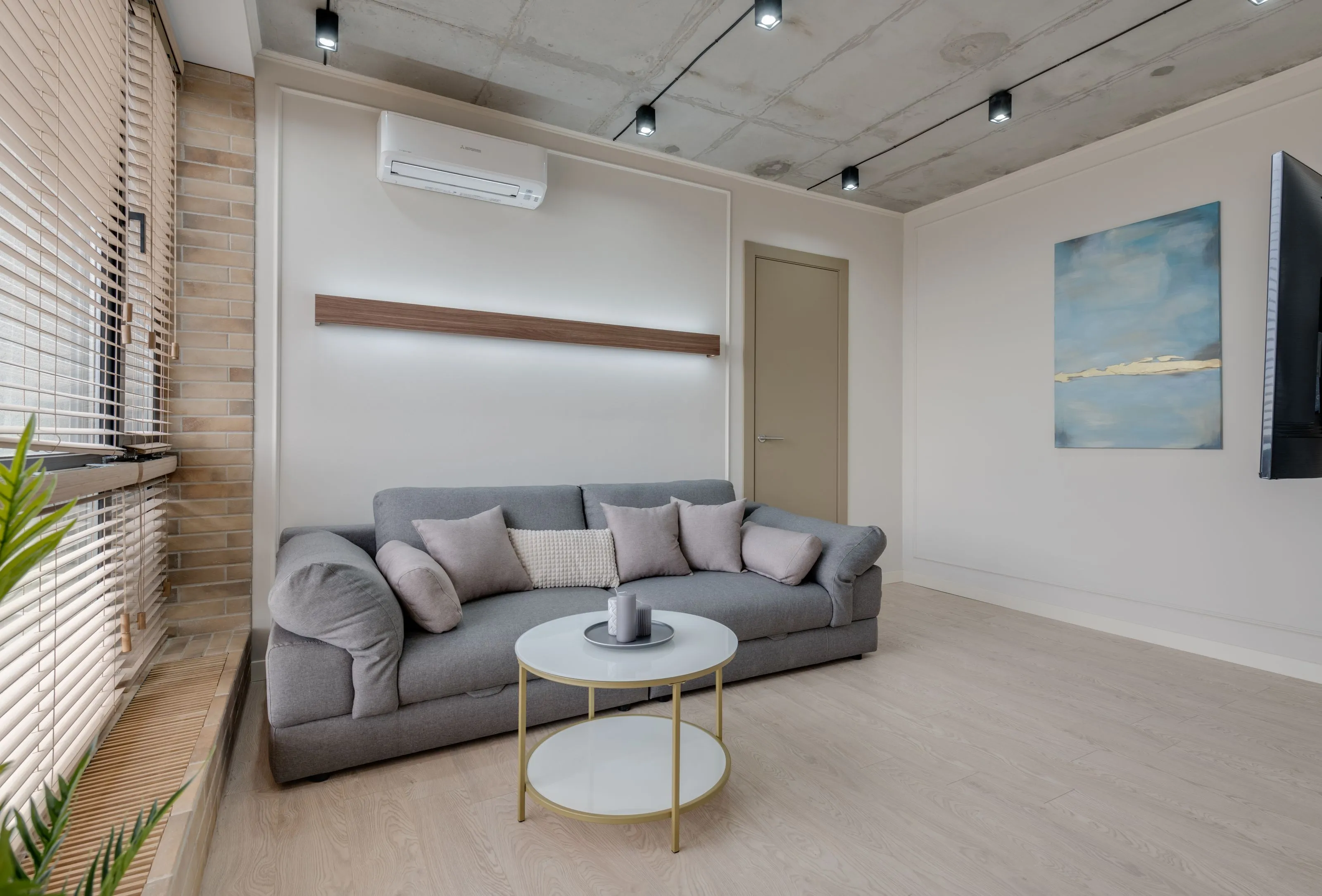 Loft Betonowy — realizacja wnętrza, Łódź