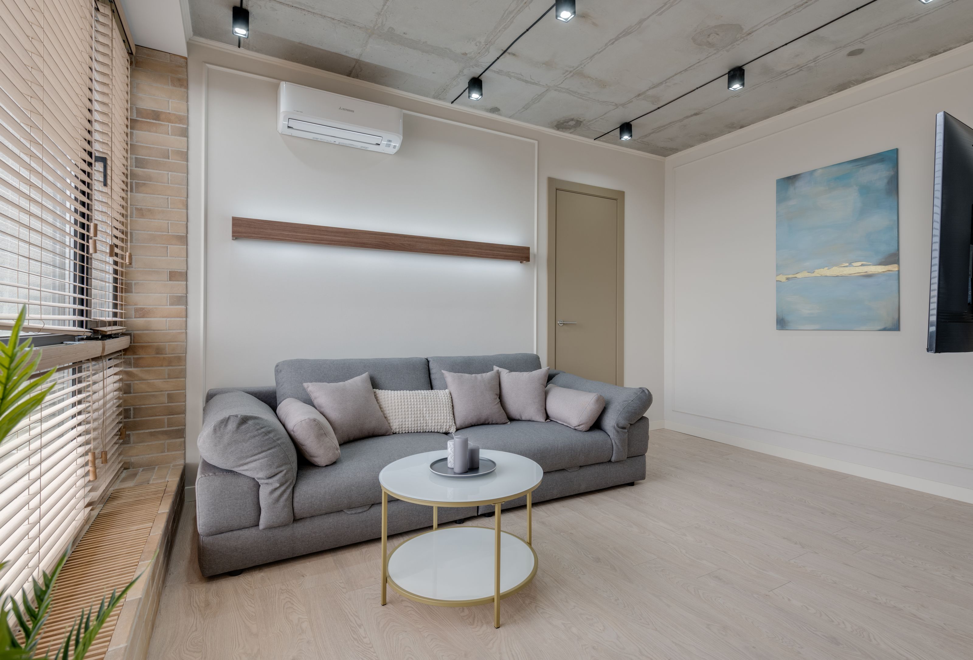 Loft Betonowy — realizacja wnętrza, Łódź